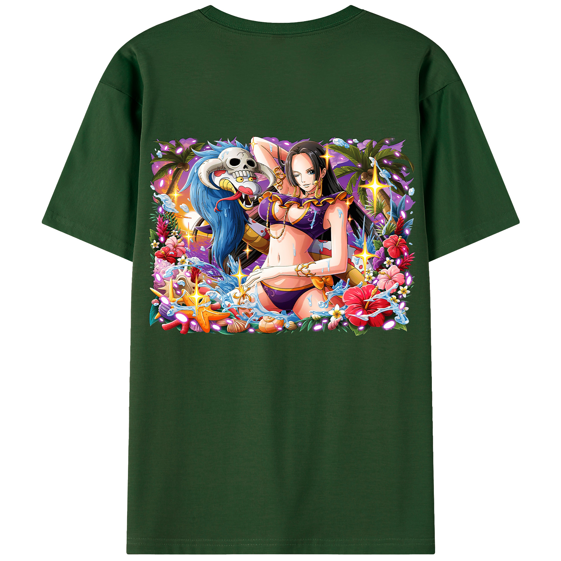 ワンピース ボア・ハンコック ONE PIECE Boa·Hancock 綿100％半袖Tシャツ（背面プリント）